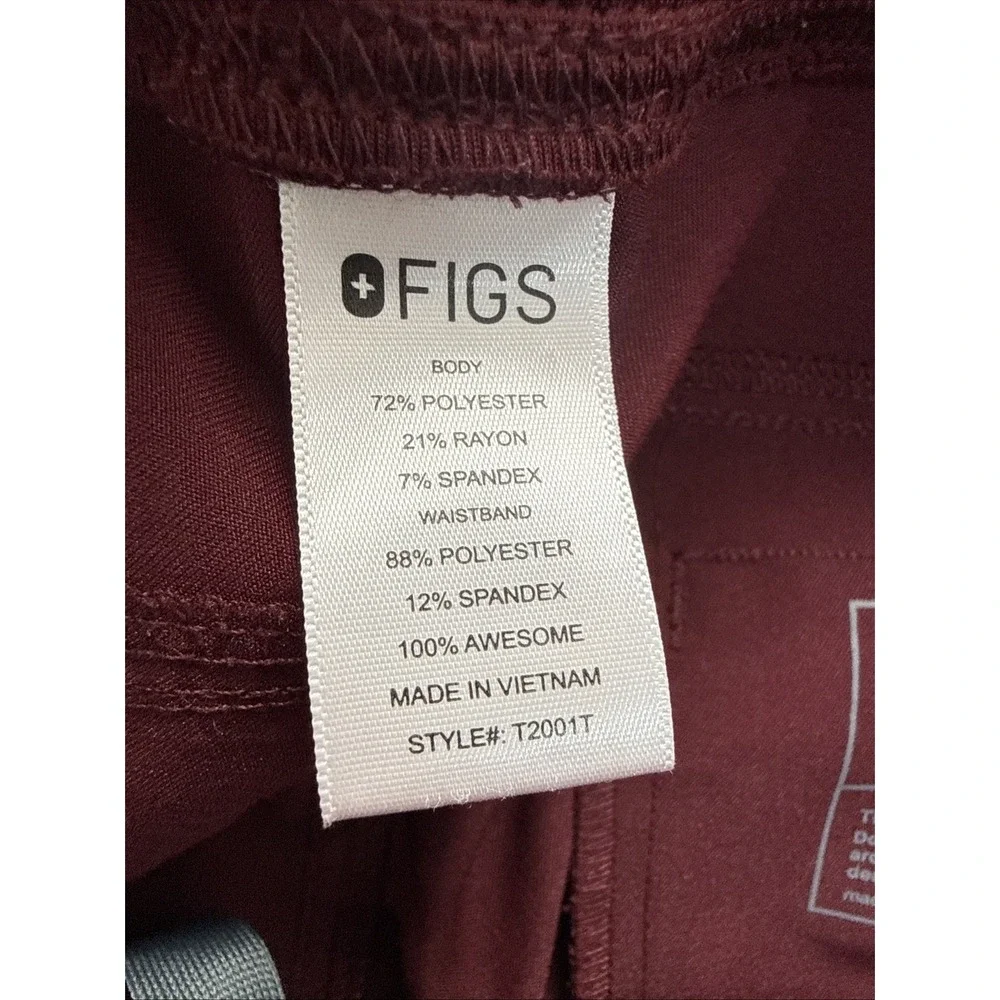 Figs Technical Collection Mens Axim Scrub Pants Size XLarge Dark Red T2001